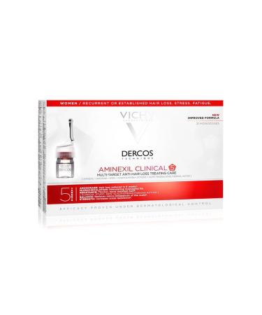 Vichy Dercos Aminexil Clinical 5 21x6ml - Anti Hair Loss Strengthening Serum for Women - Buy Online on GoSupps.com