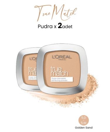L'Oreal Paris Loreal Paris True Match Powder 5.D-5.W Golden Sand x 2