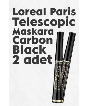 L'Oreal Paris Telescopic Carbon Black Mascara Black X 2 Pieces