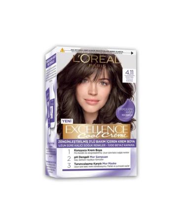 L'Oreal Paris Loreal Paris Excellence Cool Creme Hair Dye 4.11 Extra Ash Brown