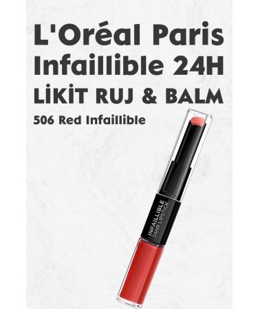 L'Oreal Paris Infaillible 24h Lasting Liquid Lipstick & Balm 506 Red Infaillible