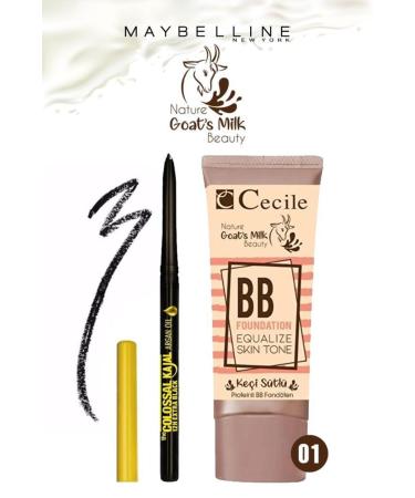 Maybelline New York Kajal Pencil + Goat Milk BB 01 Makeup Set