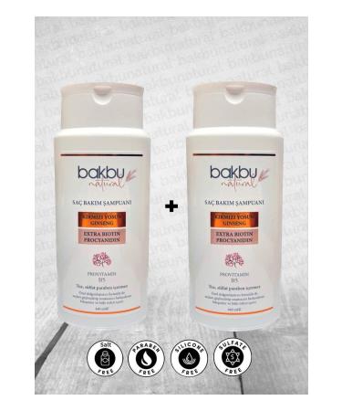 bakbunatural Bakbu Natural Red Algae and Ginseng Essence Hair Care Shampoo 2-pack (440 mlx2)