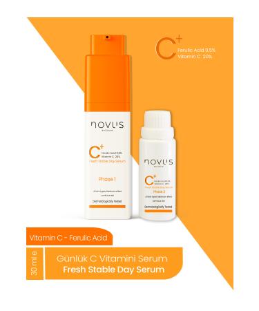novus exclusive 2 Phase Fresh Stable Day Vitamin C Serum Brightening-Skin Tone Equalizer-Anti-Spot 30 ml