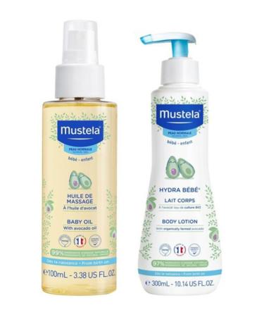 Mustela Baby Care Massage Oil 100ml-Mustela Hydra Baby Daily Use Body Lotion 300ml