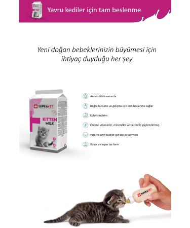 Supravet Cat Milk Powder with Taurine for Pregnant and Kitten Cats 150 gr - Buy Online on GoSupps.com