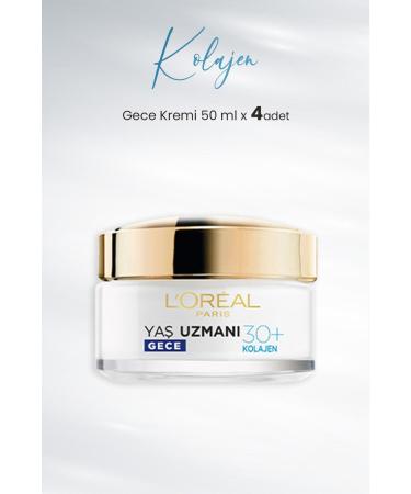 L'Oreal Paris Loreal Paris Age Expert Anti-Wrinkle Night Cream 30+ Collagen 50 ml x 4 Pcs
