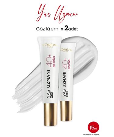 L'Oreal Paris Loreal Paris Age Expert Brightening Eye Cream 40+ 15 ml x 2 Pcs