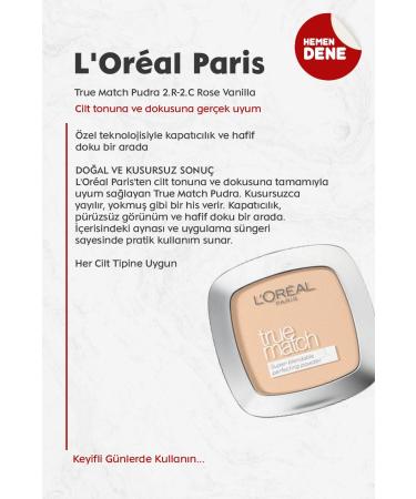 L'Oreal Paris Loreal Paris True Match Powder 2.R-2.C Rose Vanilla - Buy Online on GoSupps.com