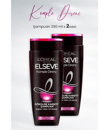 Elseve Complete Resistance Anti-Hair Loss Shampoo 390 ml X 2 Pieces
