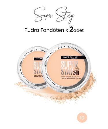 Maybelline New York Superstay Hybrid Powder-Foundation 10 X 2 Pieces
