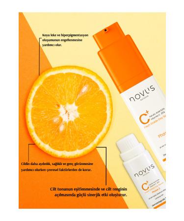 novus exclusive 2 Phase Fresh Stable Day Vitamin C Serum Brightening-Skin Tone Equalizer-Anti-Spot 30 ml - Buy Online on GoSupps.com