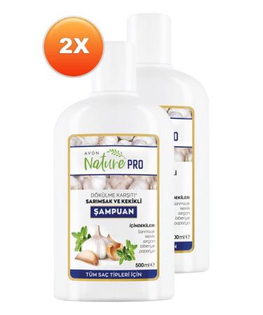 Avon Nature Pro Garlic and Thyme Shampoo 500 Ml. Duo Set