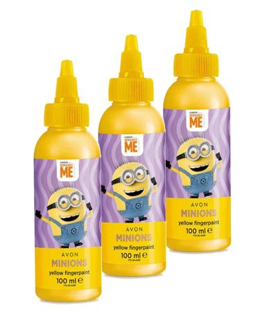Avon Minions Yellow Finger Paint Body Cleanser 100 Ml. Set of Three
