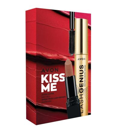 Avon Kiss Me Ultra Matte Lipstick Marvellous Mocha and Genius Mascara Gift Pack