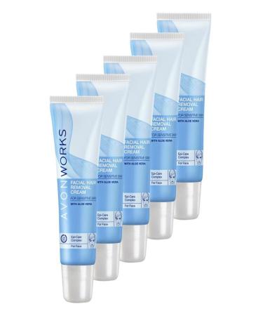 Avon Works Facial Hair Removal Cream 15 Ml. Set of Five