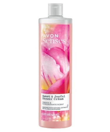 Avon Senses Sweat & Joyful Freesia and Pomegranate Scented Cream Shower Gel 500 Ml.