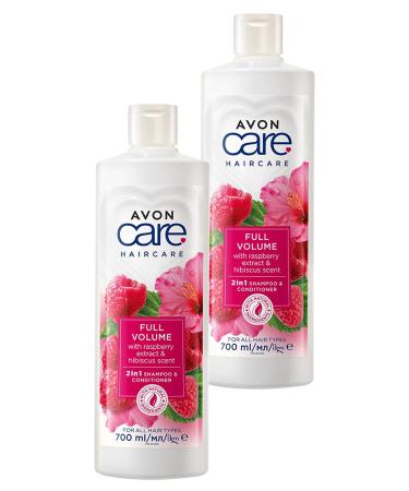 Avon Care Raspberry and Hibiscus Scented Shampoo and Conditioner 700 Ml. Duo Set