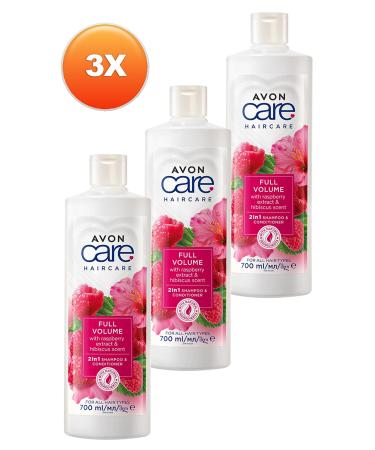 Avon Care Raspberry and Hibiscus Scented 700 ml Shampoo and Conditioner. Triple Set - Buy Online on GoSupps.com