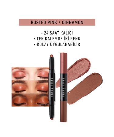Bobbi Brown Double-Sided Long-Wear Cream Shadow Stick Pencil - Rusted Pink/Cinnamon 716170302546
