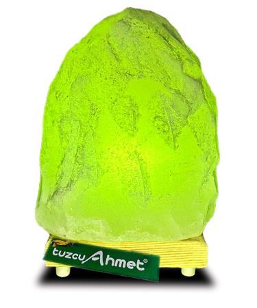 Tuzcu Ahmet Natural Rock Salt Salt Lamp 3-4 Kg Green Light