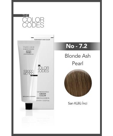 THE COLOR CODES PERMANENT CREAM HAIR DYE 7.2 BLONDE ASH PEARL 60 ML