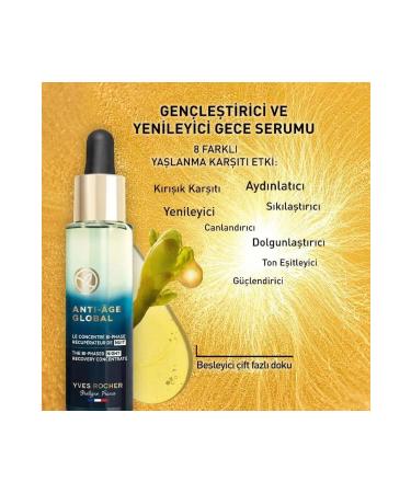 Yves Rocher Anti-Age Global regenerating Anti-Aging Herbal Stem Cell Care Night Serum 30ml Repair114 - Buy Online on GoSupps.com