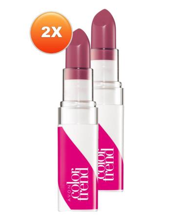 Avon Color Trend Kiss N Go Lipstick Amethyst Double Set