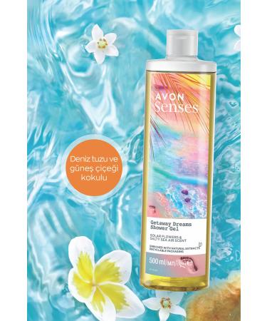Avon Senses Getaway Dreams Sea Salt and Sunflower Scented Shower Gel 500 Ml. - Buy Online on GoSupps.com