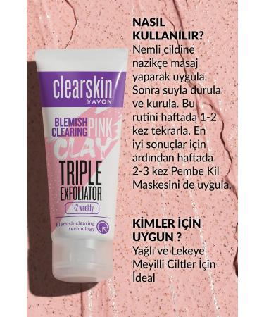 Avon Clearskin Anti-Spot 3 in 1 Pink Clay Scrub 75 Ml. - Buy Online on GoSupps.com