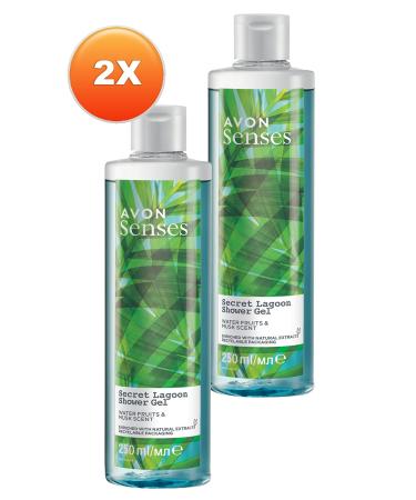 Avon Senses Secret Lagoon Water Fruits and Musk Scented Shower Gel 250 Ml. Set of Two - Buy Online on GoSupps.com