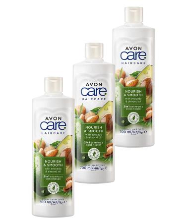 Avon Care Avocado and Almond Oil Shampoo and Conditioner 700 Ml. Triple Set