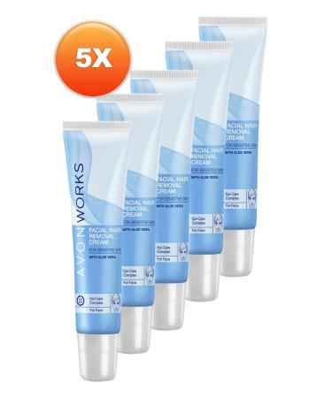 Avon Works Facial Hair Removal Cream 15 Ml. Set of Five - Buy Online on GoSupps.com