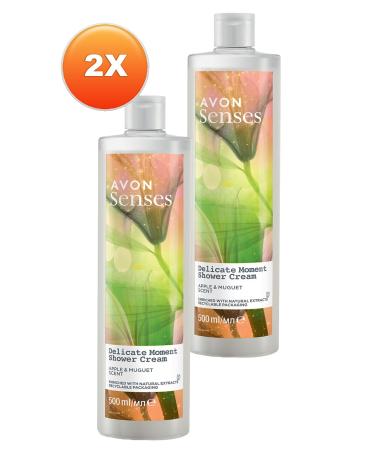 Avon Senses Delicate Moment Apple and Lily of the Valley Scented Cream Shower Gel 500 Ml. Set of Two - Buy Online on GoSupps.com