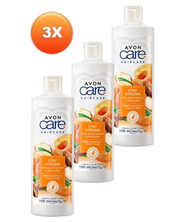 Avon Care Apricot and Shea Extract Shampoo and Conditioner 700 Ml. Triple Set - Buy Online on GoSupps.com
