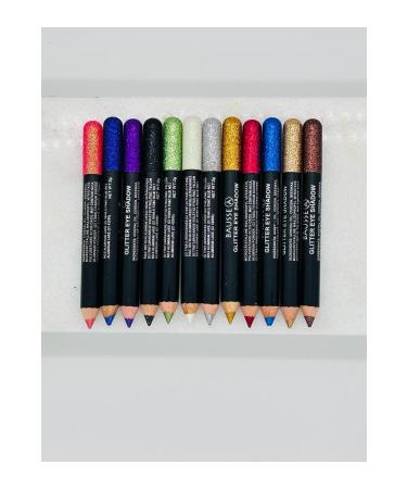 Lady Beauty GLITTER EYE PENCIL GLITTER EYESAHODW 12 PIECES