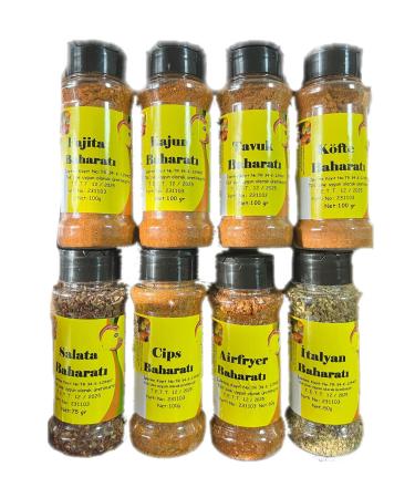Green Selenay Frying & Salad Spice Varieties Set of 8 Healthy Special Pet