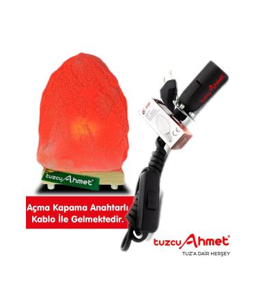 Tuzcu Ahmet Natural Rock Salt Salt Lamp 3-4 Kg Blue Light - Buy Online on GoSupps.com