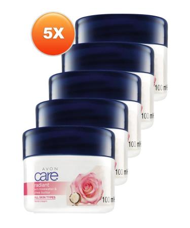 Avon Care Rose and Shea Essence Face Cream 100 Ml. Set of Five
