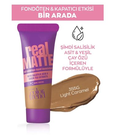 Avon Color Trend Real Matte Liquid Foundation Shine Control 30 Ml. Light Caramel 355g - Buy Online on GoSupps.com