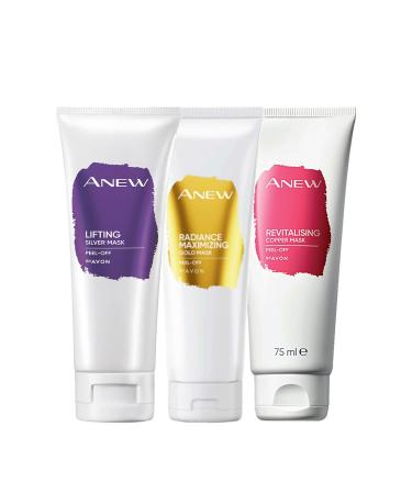 Avon Anew Maximising Gold Revitalising Copper Lifting Silver Face Mask Pack