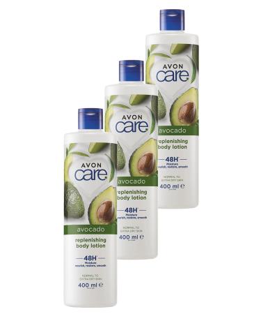 Avon Care Avocado Essence Body Lotion for Dry Skin 400 Ml. Triple Set