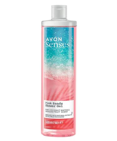 Avon Senses Pink Sands Coconut Water and Dragon Fruit Scented Shower Gel 500 Ml.