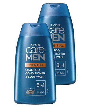 Avon Care Men Essential 3 in 1 Shampoo Care Cream and Shower Gel 200 Ml. Duo Set