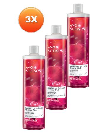 Avon Raspberry Delight Raspberry and Blackcurrant Scented Shower Gel 250 Ml. Triple Set - Buy Online on GoSupps.com