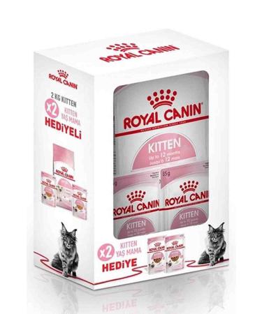 Royal Canin Kitten Kitten Cat Food 2kg + 2 Kitten Wet Food 85gr
