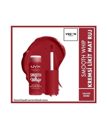 NYX Professional Makeup Smooth Whip Creamy Liquid Matte Lipstick Velvet Robe