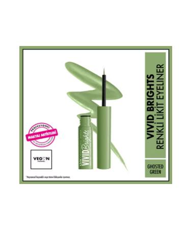 NYX Professional Makeup Vivid Brights Liquid Eyeliner Ghosted Green
