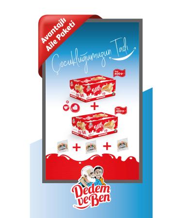 MY GRANDFATHER AND ME Handmade Classic Wafer 400 gr 2-Pack and Lovely Hazelnut 30 gr 3-Pack