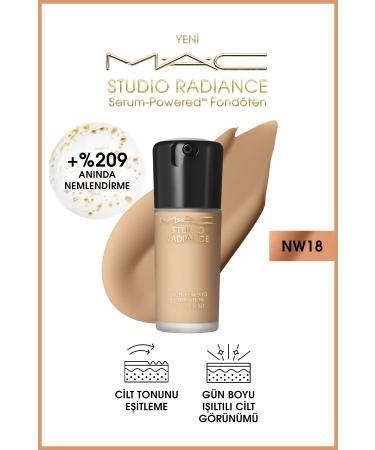 Mac Studio Radiance NW18 Powered Serum Foundation for Radiant Skin 30 ml FNDTN263